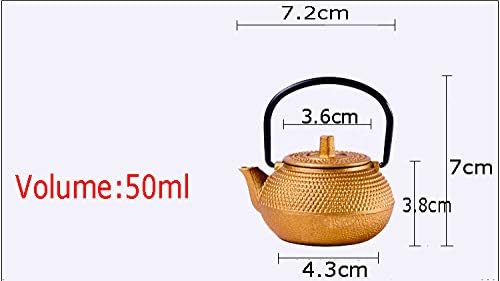 קומקום ברזל DBZCH, סט יפני ברזל יצוק מיני מיני 50 מל סיר תה מצחיק טטסובין קומקום קומקום משקה