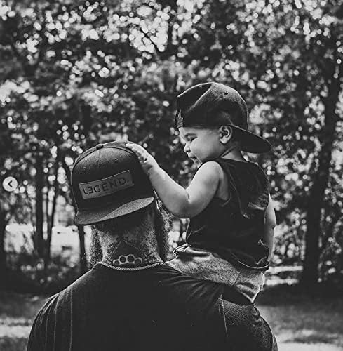 אגדה ומורשת אמיתי עור תיקון כובעי שחור התאמת אב בן, כל כובע נמכר בנפרד**