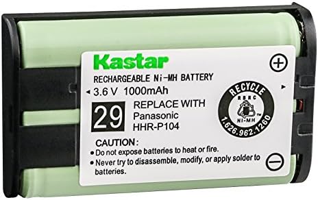 Kastar 3-Pack סוג 29 סוללת טלפון אלחוטי לסוללת Panasonic HHR-P104 HHR-P104A 23968 439024 439025 KX-TG2302