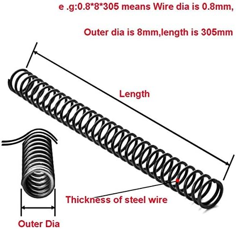 קפיץ הייבינג 1 יחידות קפיץ לחץ אביב קפיץ y- סוג דחיסה קפיץ DIA 0.8/0. 9 ממ DIA חיצוני 5-12 ממ אורך 305