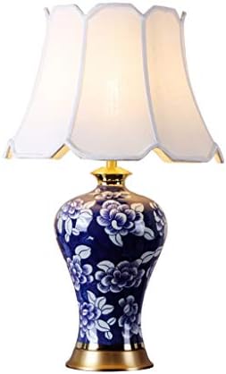 מנורות ליד המיטה, מנורת שולחן ומנורת שולחן חרסינה, דפוס פרחים מנורת קריאה חלקה E27 דירות מלון מועדון