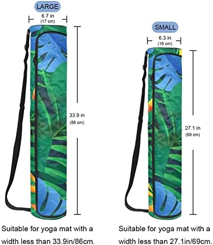 תיק מזרן יוגה עם רצועת כתף מתכווננת עם רוכסן מלא תיק נשיאה למזרן יוגה לנשים טרופי ברזיל דקל עלים טוקאן,