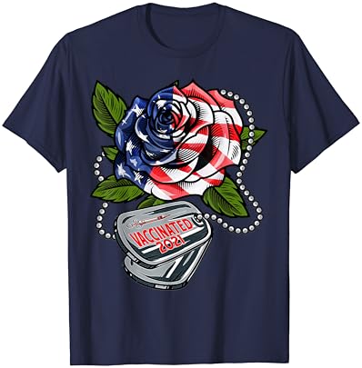 מחוסן 4 ביולי ארהב עלה פרח אמריקאי דגל נשים חולצה
