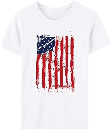 נאפו אמריקאי דגלי חולצות נשים ארהב גרפי כותנה חולצות חיצוני מסיבת מועדון טי אופנה רפוי קצר שרוול חולצה
