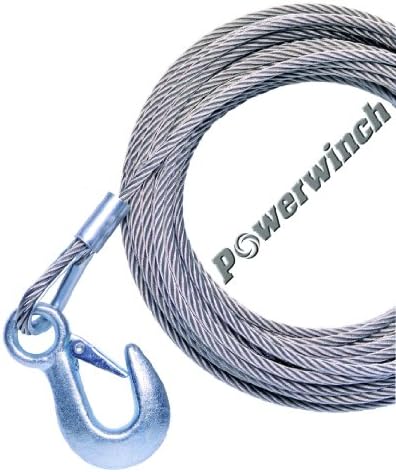 PowerWinch P7187200AJ 25 'כבל מגולוון עם וו