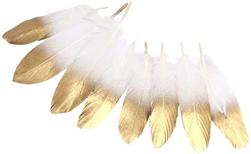 זמיהאלה גליטר זהב טבל טבעי לבן ברווז אווז נוצות דקור נוצות עבור מלאכות אביזרי חתונה קישוט פלומה