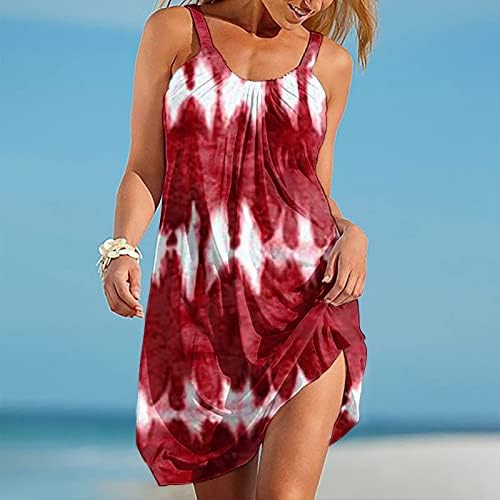 בציר חוף שמלה לנשים, נשים האצטקים קיץ שמלת ספגטי רצועת מיני שמלה ללא שרוולים שמלה קיצית מזדמן טנק שמלה