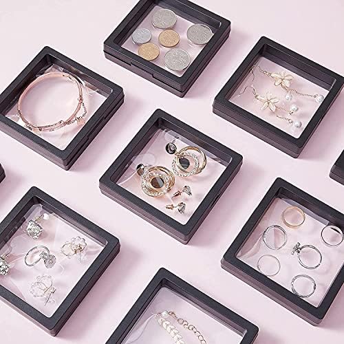 וונקי קופסת תכשיטים ניידת קטנה לנשים לנשים ונערות לטבעות אחסון עגלות Braclet, מסגרת צפה תלת מימדית ניידת