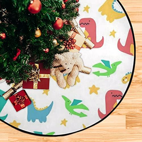 דינוזאורים מחצלת עץ אטום למים עמדת מגש מגש שטיח מתחת לאביזר עץ חג המולד לקישוטי מסיבת חג חג המולד 28