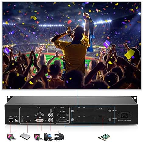 Uniharpa LED תצוגת וידאו מעבד קיר HD טלוויזיה מקסימום עומס של 1920 × 1200 @60Hz בקר קיר וידאו KYSTAR