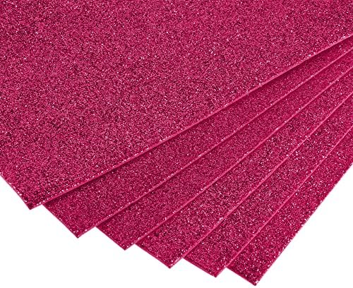 Uxcell Magenta Glitter Eva Sheet