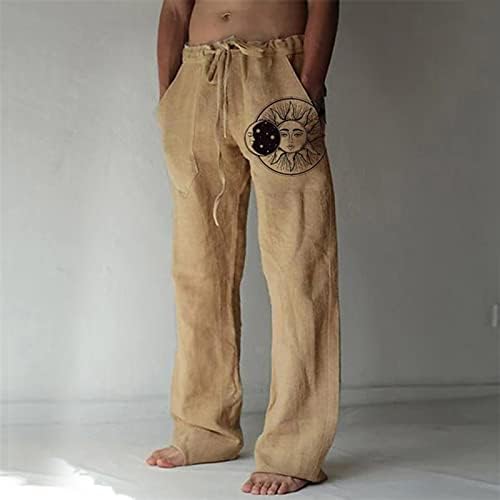 ילד להחליק זכר מכנסי קז 'ואל רופף כותנה גברים של יוגה מכנסיים רחב רגל מכנסיים מכנסי קז' ואל גברים
