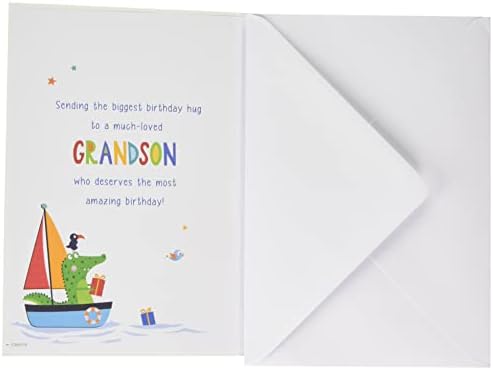 כרטיס יום הולדת לנוער גיל 4 נכד - 9 על 6 אינץ ' - הוצאה לאור מלכותית