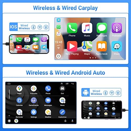 עבור 2009-2015 פורד פיאסטה מק6 רדיו, רוינבו אפל קארפליי אנדרואיד 11 סטריאו לרכב עם אנדרואיד אוטומטי