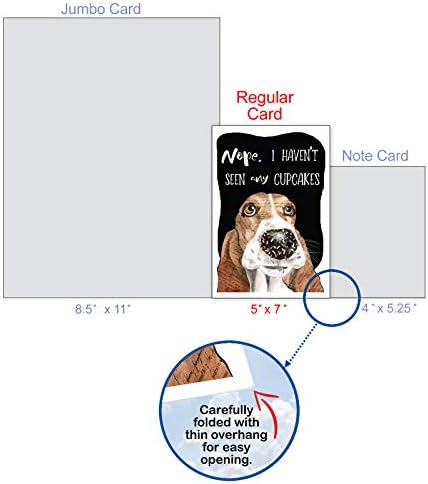 נובלוורקס-1 כרטיס יום הולדת מצחיק לבעלי חיים עם מעטפה-כרטיס חמוד לימי הולדת-תעלולי כלבים מפזרים אף ג3639