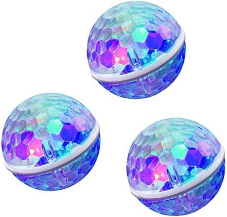 צבעוני קסם כדור אור 3 יחידות מסיבת אור דיסקו כדור עם 3 ממירים,להיות מופעל על ידי טלפונים ניידים ושקעים,