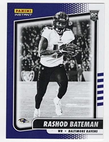 Rashod Bateman RC 2021 פאניני מיידי שחור לבן /2728 טירון BW-13 Ravens NFL