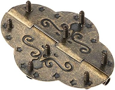 SLNFXC 2 יחידות 69x53 ממ צירי ארונות ברונזה עתיקים לתכשיטים עץ קופסת דלת מגירת דקורתי דקורטיבי
