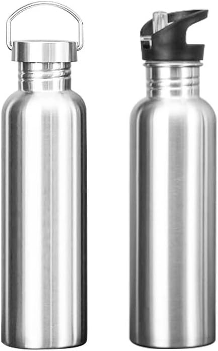 KDKD 500/750/1000 מל בקבוקי מים נירוסטה נירוסטה נייד ספורט חיצוני בקבוק שתיית שתייה שני סוגים מכסה שתייה