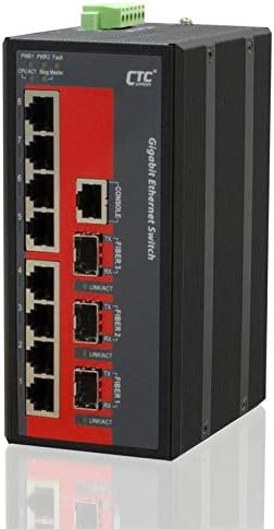 IGS + 803SM - 8 נחושת + 3 יציאת SFP SNMP/Gigabit Ethernet תעשייתי מתג תעשייתי, הרכבה של DIN, יציאת קונסולה