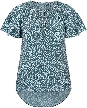 חולצות כושר רופף גרפי טרנדי מקרית חולצות לנשים קיץ קל משקל קצר שרוול כיכר צוואר אופנה