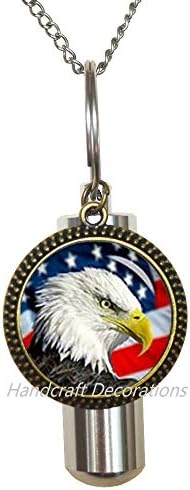 CraftCorations American American Eagle Eagle Urn שרשרת Urn unn ， דגל אמריקאי urn ， Charmation Cermation