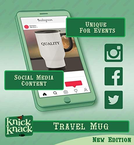 מתנות Knick Knack Gorden - 14oz נירוסטה hashtag נסיעות ספל קפה, כסף