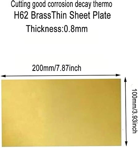 צלחת פליז אמקי ח62 פליז שים גיליון מלאי נייר כסף שטוח עובי מתכות 0. 8 ממ 1 יחידות רדיד מתכת