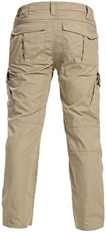 מכנסי ריפסטופ טקטיים של אקרמי גברים, מכנסי טיול קלים משקל קלים מכנסי מטען חיצוניים עם מכנסי מטען עם