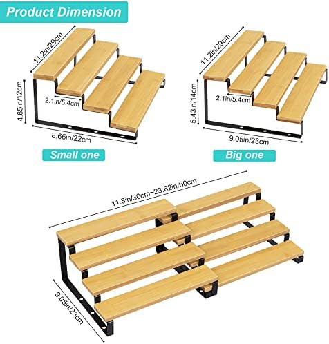 Ybing מארגן מדפי תבלינים עם 4 שכבות לארון במבוק תבלינים מדפי אחסון מדף משטח משטח מחזיק תבלינים הניתן