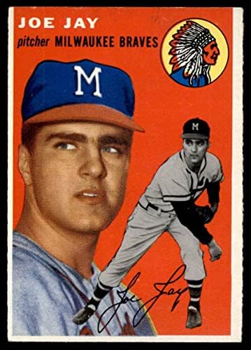 1954 Topps 141 Joey Jay Milwaukee Braves Dean's Cards 5 - Ex Braves