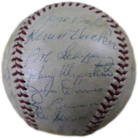 1954 קאבס שיקגו חתום על בייסבול ארני בנקס, קינר +22 JSA Z42270 21350 - כדורי בייסד חתימה
