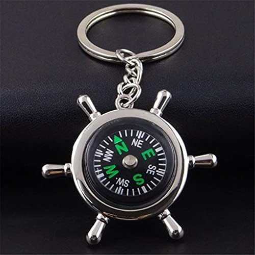 MhyFC Survival Compass Chain Key Camping Camping Halking Compass Compass Compation כלי רכיבה על קרבינר