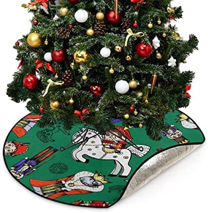 נושא מפצח האגוזים של Cupada חג המולד מחצלות עץ חג המולד חצאית עץ אטום למים, קלאסי חג המולד חג המולד