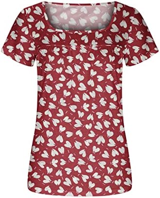 קיץ סתיו כותנה למעלה חולצה לנשים 2023 קצר שרוול סקופ צוואר גרפי מזדמן חולצת טי 6 שעות 6 שעות