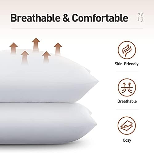 אקאנבה בסיסי מיטת כרית רך שאר כרית חומר לשינה, סטנדרטי גודל, לבן 4 לספור