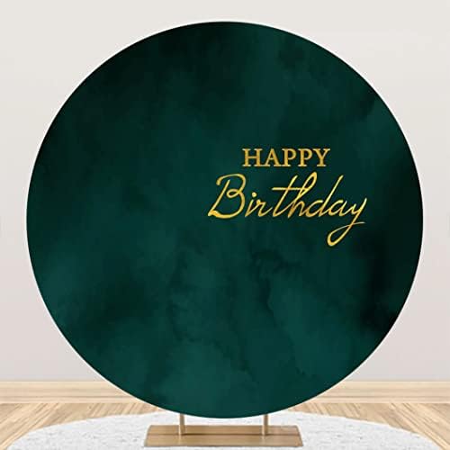 דורסב קוטר 7.5 רגל כהה ירוק עגול רקע כיסוי עבור יום הולדת שמח תינוק כלה מקלחת מסיבת חתונה באנר עוגת