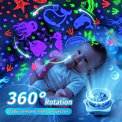 אחד אש לילה אור לילדים, 48 מצבי תאורה כוכב אורות לחדר שינה, 360 מסתובב + 3 סרטי תינוק לילה אור מקרן,