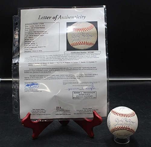 היכל התהילה כדורי התהילה חתמו על חתימת בייסבול קופקס/Seaver +9 JSA Loa D5833 - כדורי בייסבול עם חתימה