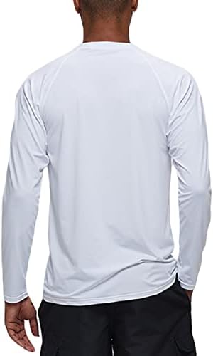 חולצות שחייה של שרוול ארוך לגברים Rashguard upf 50+ UV חולצת הגנה על שמש אימון אתלטי אימון טיול חולצת