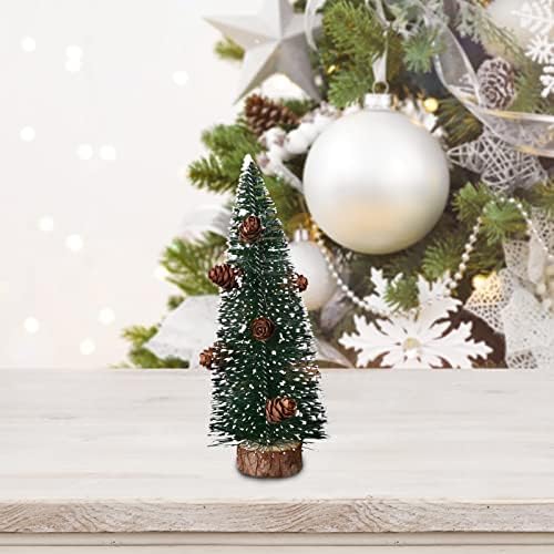 עץ חג המולד מיני P ine עץ עם מלאכת עץ DIY שולחן בית תפאורה עליונה SGCABISCGZWM7G