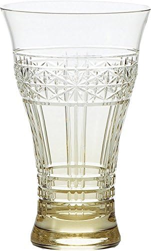 זכוכית טויו סאסאקי 18907דגי-ג586 כוס בירה, ענבר, 9.5 אונקיות, כוס יין שעורה, תוצרת יפן