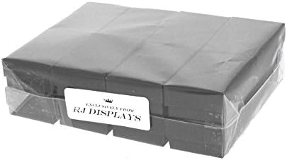 אר ג 'יי מציג - 20 מארז כותנה מלא מט שחור נייר קרטון תכשיטי מתנה וקמעונאות קופסות 3 איקס 2 איקס 1 אינץ