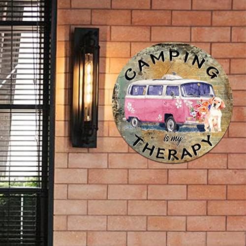 קמפינג רטרו הוא הטיפול שלי שלט מתכת וינטג 'ציטוטים מעוררי השראה אביזרי קמפר עיצוב קיר קרוואנים בית חווה