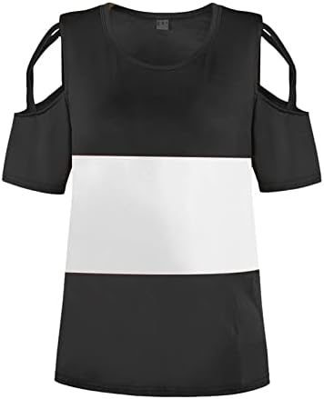חולצות T Nokmopo לנשים גרפיקה אופנה מצחיקה אופנה מזדמנת הדפס פרחוני מהכתף אמצע מותניים אלגנטיים