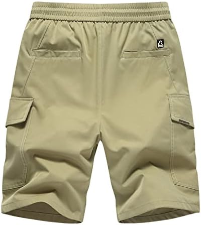 מכנסיים קצרים לגברים של YMOSRH מכנסי קיץ קצרים קדומים קפריס חוף רגל ישר מכנסיים רופפים מכנסיים קצרים
