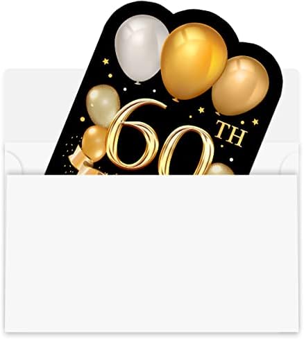 30 נצנצים זהב של מפלגת יום הולדת 60 כרטיסי הזמנות למסיבת יום הולדת עם מעטפות