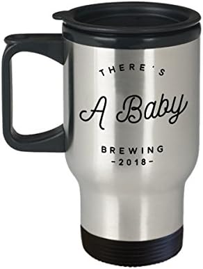 ספל נסיעות בהריון- יש Baby Brewing 2018- ספל לתינוקות- כוס ספל קפה נירוסטה 14 oz נירוסטה