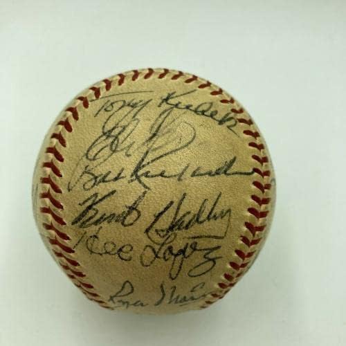 1960 ניו יורק יאנקיז צוות חתום על בייסבול מיקי מנטל ורוג'ר מאריס JSA COA - כדורי בייסבול עם חתימה