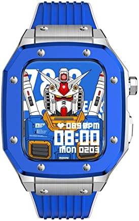 WSCEBCK עבור Apple Watch Band Series 7 44 ממ סגסוגת שעון מארז 45 ממ 42 ממ מסגרת מתכת שינוי אביזרים ערכת